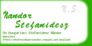 nandor stefanidesz business card